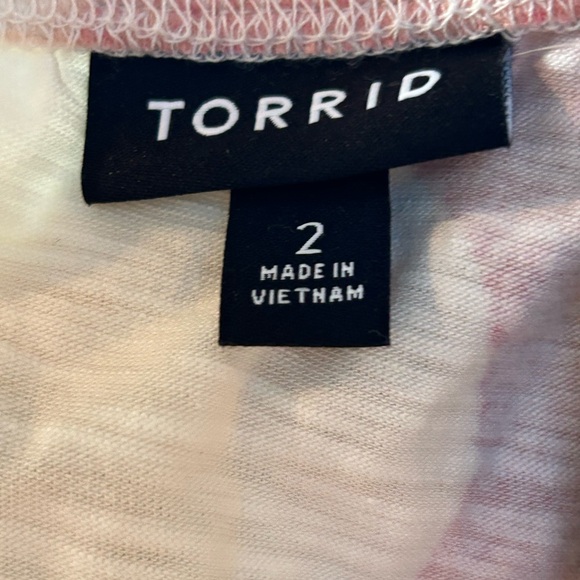 Torrid NWT 2X Plus Size Colourful Wavy Stripe Tiered Maxi Dress Cotton Blend - Picture 5 of 12